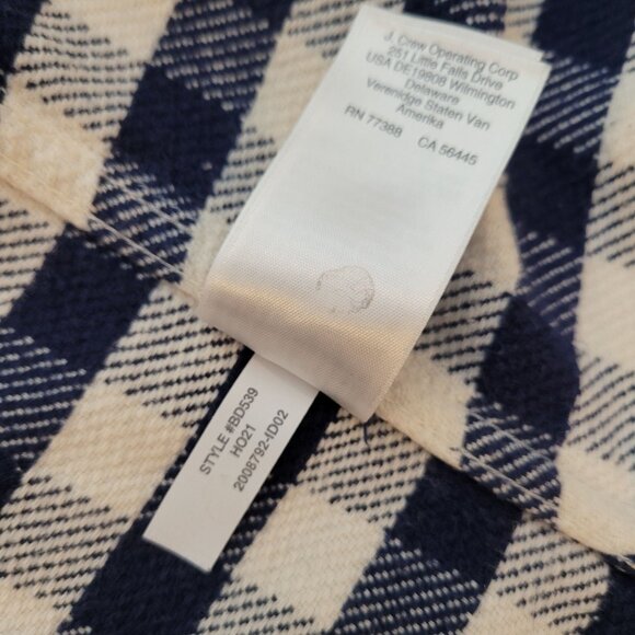 J. Crew Womens Blue & White Checkered Button-Up Shirt - Picture 13 of 15